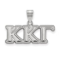 Sterling Silver Rhodium-plated LogoArt Kappa Kappa Gamma Sorority Greek Letters Medium Pendant