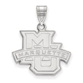 10k White Gold LogoArt Marquette University Medium Pendant