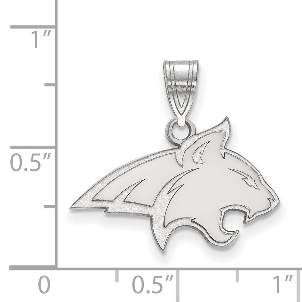 14k White Gold LogoArt Montana State University Bobcat Medium Pendant