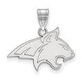 Sterling Silver Rhodium-plated LogoArt Montana State University Bobcat Medium Pendant