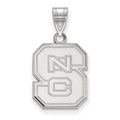 10k White Gold LogoArt North Carolina State University N-C-S Medium Pendant