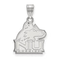 10k White Gold LogoArt Northern Illinois University N-I-U Huskies Medium Pendant