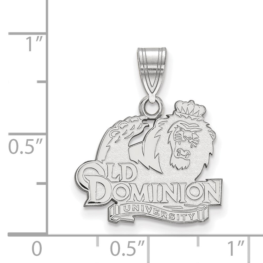 14k White Gold LogoArt Old Dominion University Medium Pendant