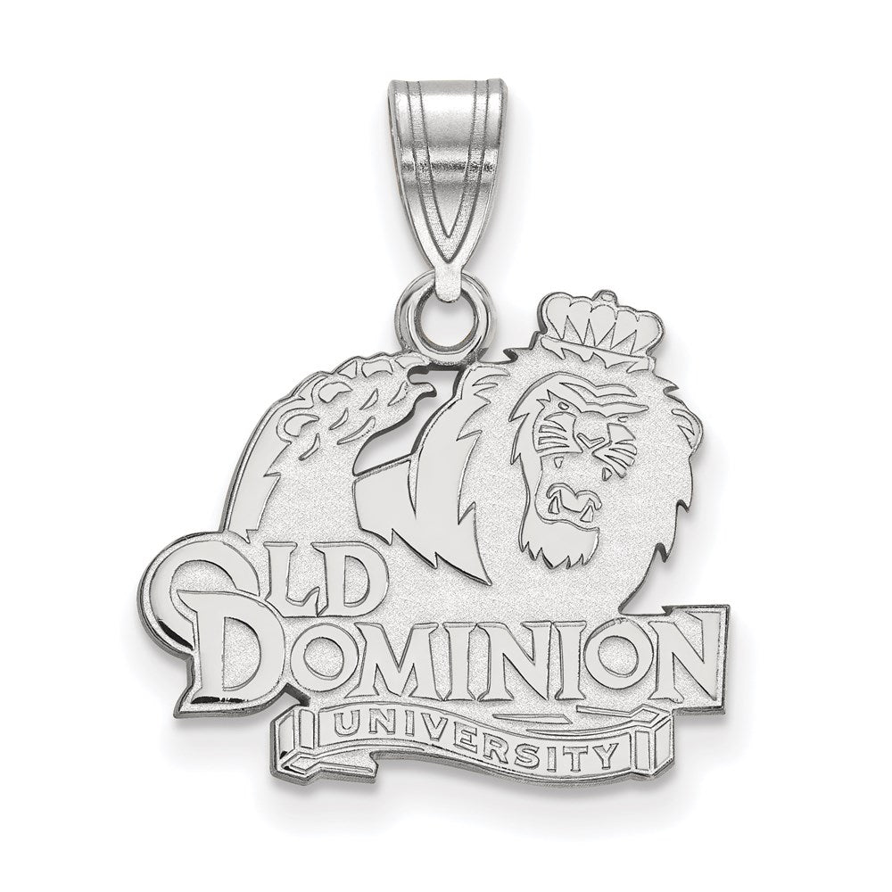 14k White Gold LogoArt Old Dominion University Medium Pendant