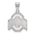 10k White Gold LogoArt The Ohio State University Medium Pendant