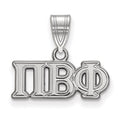 Sterling Silver Rhodium-plated LogoArt Pi Beta Phi Sorority Greek Letters Medium Pendant