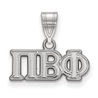 Sterling Silver Rhodium-plated LogoArt Pi Beta Phi Sorority Greek Letters Medium Pendant