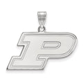 14k White Gold LogoArt Purdue University Letter P Medium Pendant