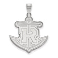 Sterling Silver Rhodium-plated LogoArt Rollins College Anchor Extra Large Pendant