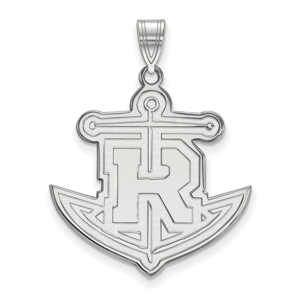 Sterling Silver Rhodium-plated LogoArt Rollins College Anchor Extra Large Pendant
