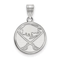14k White Gold NHL LogoArt Buffalo Sabres Medium Pendant