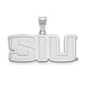 14k White Gold LogoArt Southern Illinois University S-I-U Medium Pendant