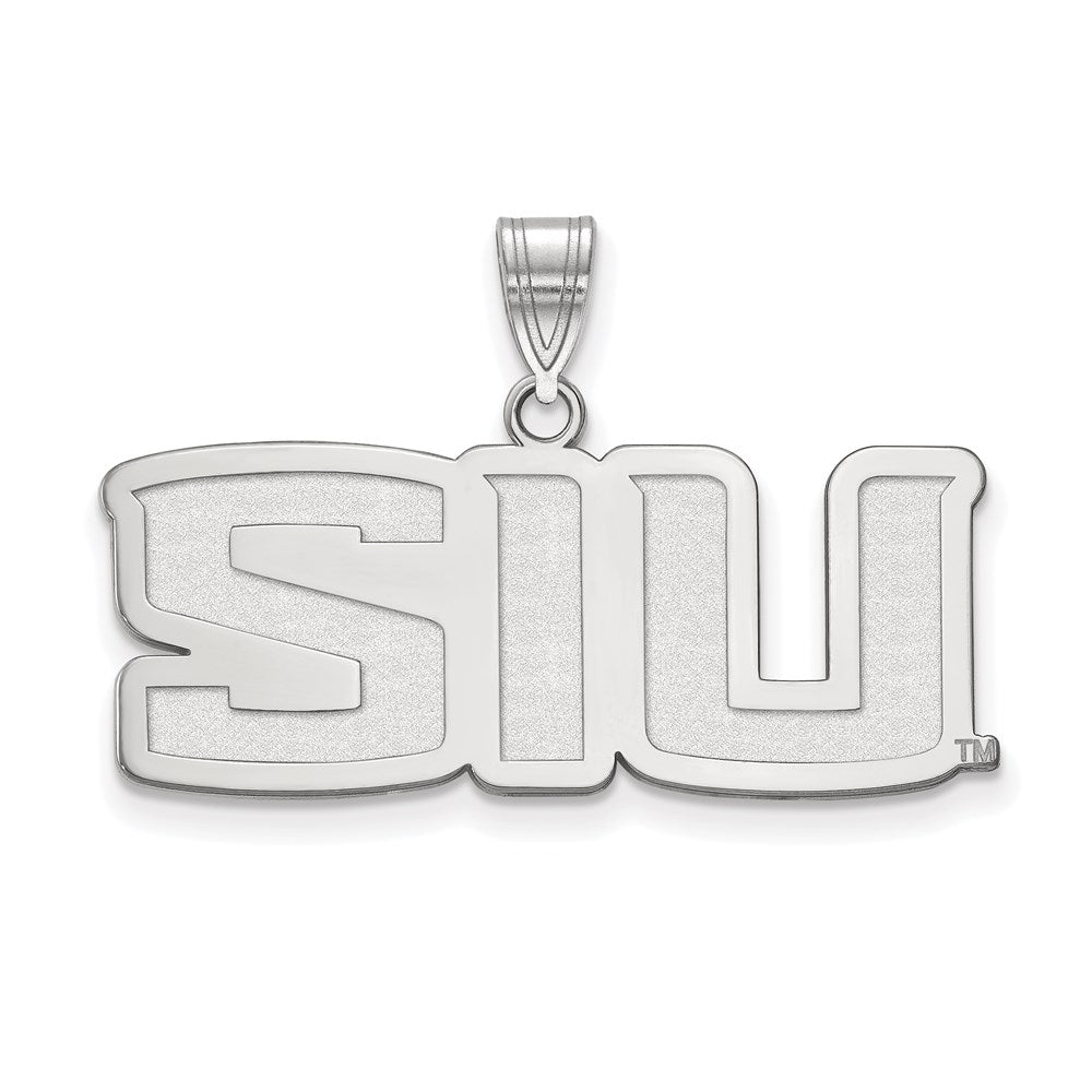 10k White Gold LogoArt Southern Illinois University S-I-U Medium Pendant