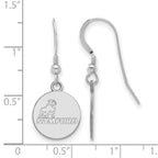 Sterling Silver Rhodium-plated LogoArt Samford University Small Dangle Wire Earrings