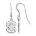 Sterling Silver Rhodium-plated LogoArt South Carolina State University Small Dangle Wire Earrings