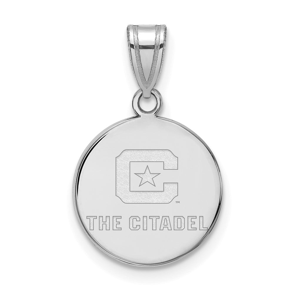 Sterling Silver Rh-plated LogoArt The Citadel Medium Pendant