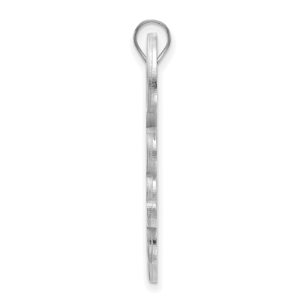 10k White Gold LogoArt Tulane University Extra Large Pendant