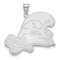 10k White Gold LogoArt Tulane University Extra Large Pendant