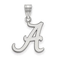14k White Gold LogoArt University of Alabama Letter A Medium Pendant