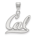 Sterling Silver Rhodium-plated LogoArt University of California Berkeley Medium Pendant