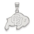 10k White Gold LogoArt University of Colorado Buffalo Medium Pendant