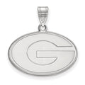 10k White Gold LogoArt University of Georgia Letter G Medium Pendant
