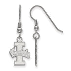 Sterling Silver Rhodium-plated LogoArt University of Idaho Vandals Small Dangle Wire Earrings