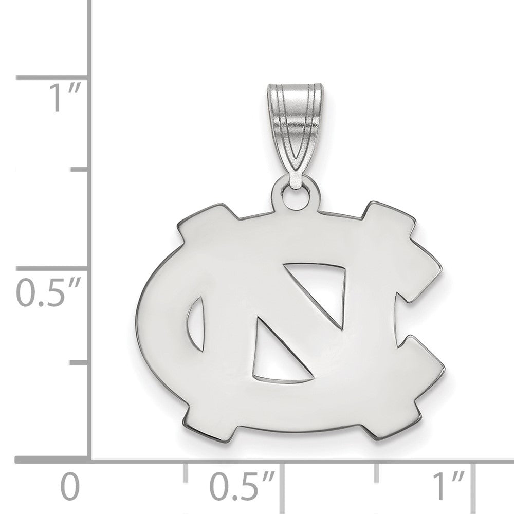 14k White Gold LogoArt University of North Carolina N-C Medium Pendant