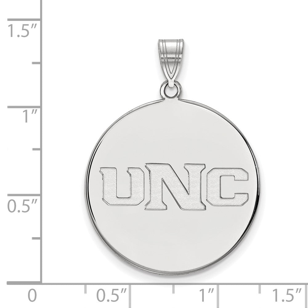 14k White Gold LogoArt University of Northern Colorado U-N-C Extra Large Disc Pendant
