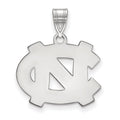 10k White Gold LogoArt University of North Carolina N-C Medium Pendant