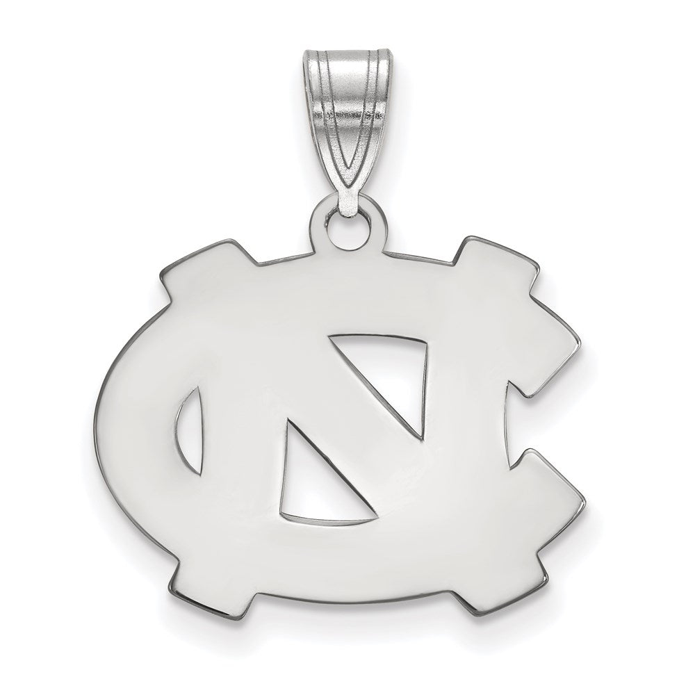 10k White Gold LogoArt University of North Carolina N-C Medium Pendant