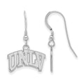 Sterling Silver Rhodium-plated LogoArt University of Nevada-Las Vegas U-N-L-V Small Dangle Wire Earrings