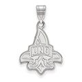 14k White Gold LogoArt University of New Orleans U-N-O Large Pendant
