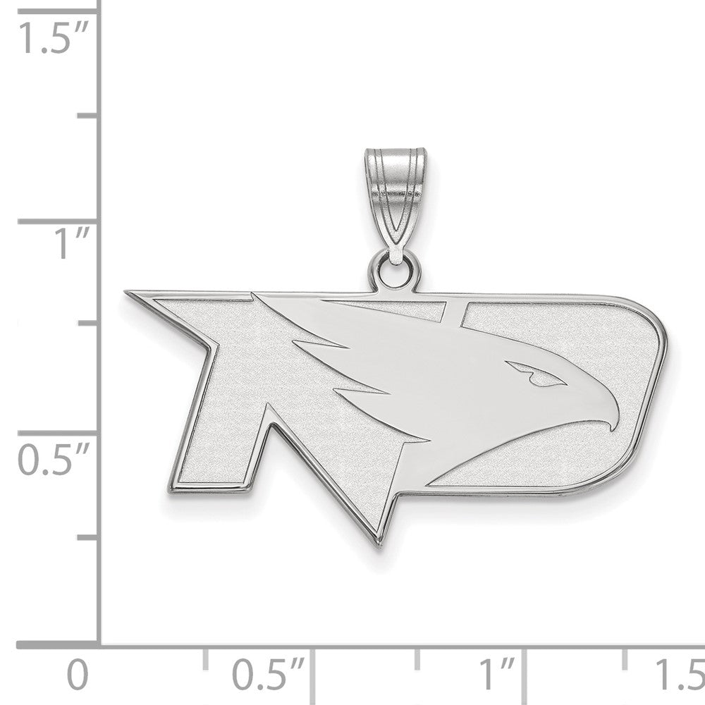 Sterling Silver Rhodium-plated LogoArt University of North Dakota Medium Pendant