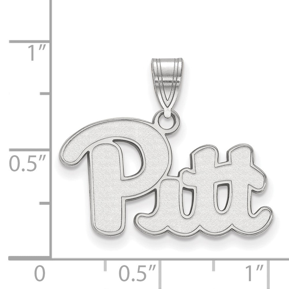 14k White Gold LogoArt University of Pittsburgh Medium Pendant