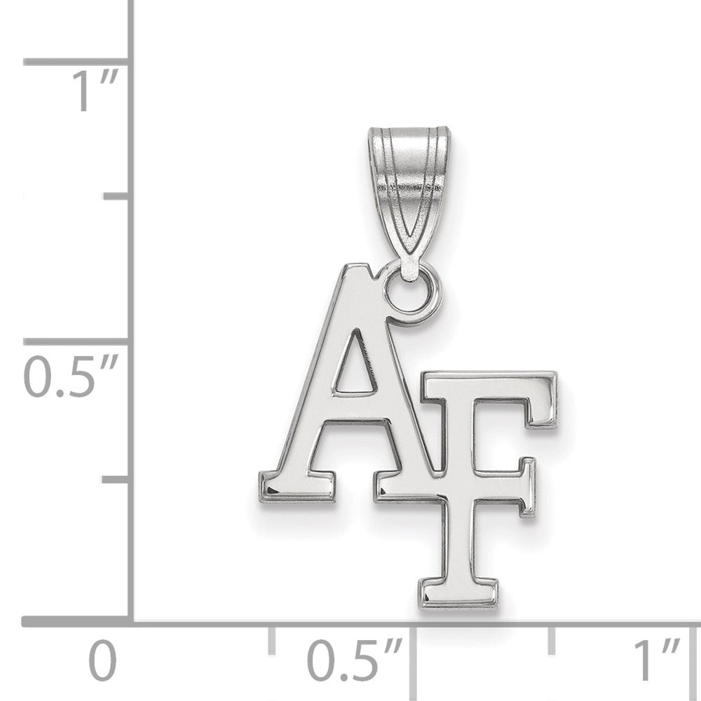10k White Gold LogoArt United States Air Force Academy A-F Medium Pendant