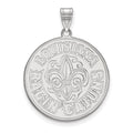 14k White Gold LogoArt University of Louisiana at Lafayette Extra Large Pendant