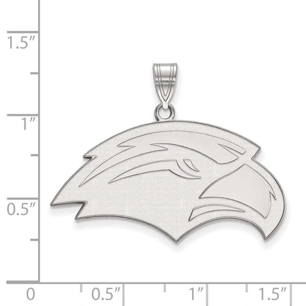 10k White Gold LogoArt University of Southern Mississippi Eagle Large Pendant