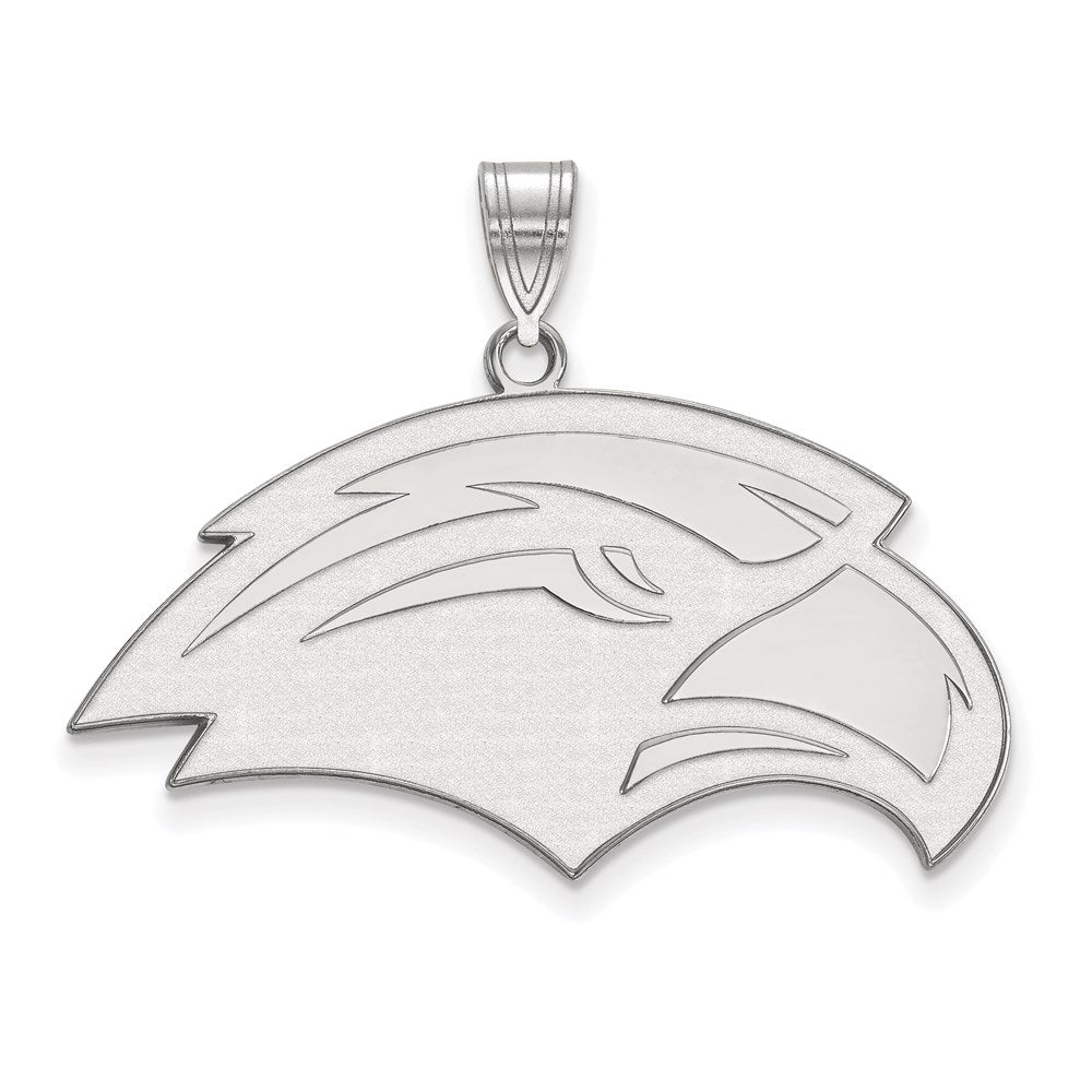 14k White Gold LogoArt University of Southern Mississippi Eagle Large Pendant