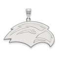 10k White Gold LogoArt University of Southern Mississippi Eagle Large Pendant