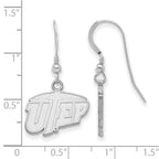 Sterling Silver Rhodium-plated LogoArt University of Texas at El Paso Small Dangle Earrings