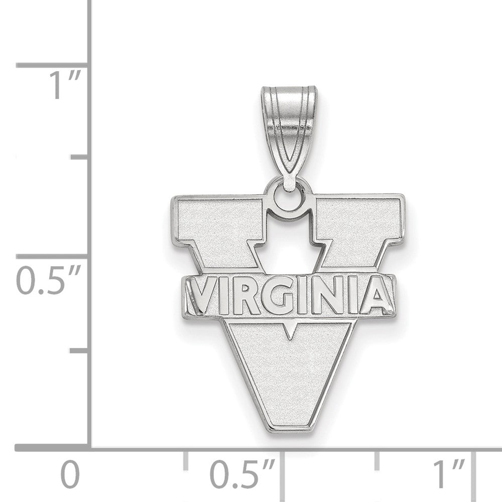 14k White Gold LogoArt University of Virginia Medium Pendant