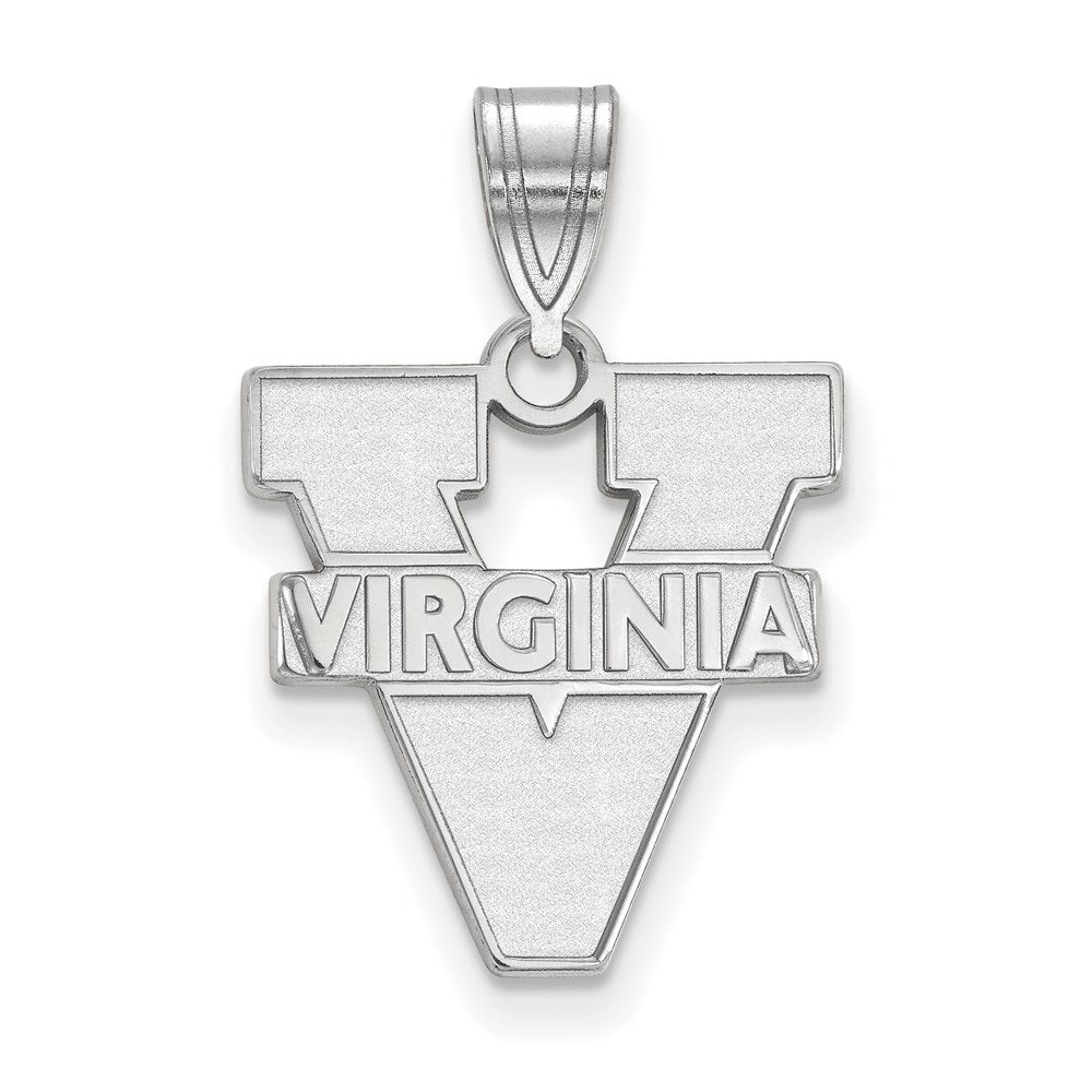 14k White Gold LogoArt University of Virginia Medium Pendant