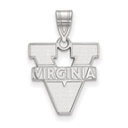 Sterling Silver Rhodium-plated LogoArt University of Virginia Medium Pendant