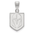 Sterling Silver Rhodium-plated NHL LogoArt NHL Vegas Golden Knights Medium Pendant