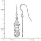 Sterling Silver Rhodium-plated LogoArt Alpha Epsilon Phi Sorority Greek Letters Medium Dangle Earrings