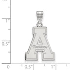 Sterling Silver Rhodium-plated LogoArt Appalachian State University Large Pendant