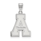 Sterling Silver Rhodium-plated LogoArt Appalachian State University Large Pendant