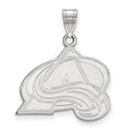 Sterling Silver Rhodium-plated NHL LogoArt Colorado Avalanche Letter A Large Pendant