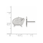 14k White Gold NHL LogoArt Columbus Blue Jackets Small Post Earrings